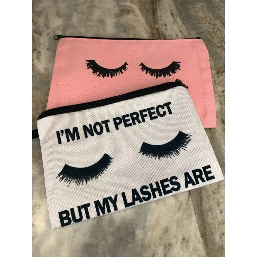 Pink Makeup Bag #eyelashes #cosmetic bag